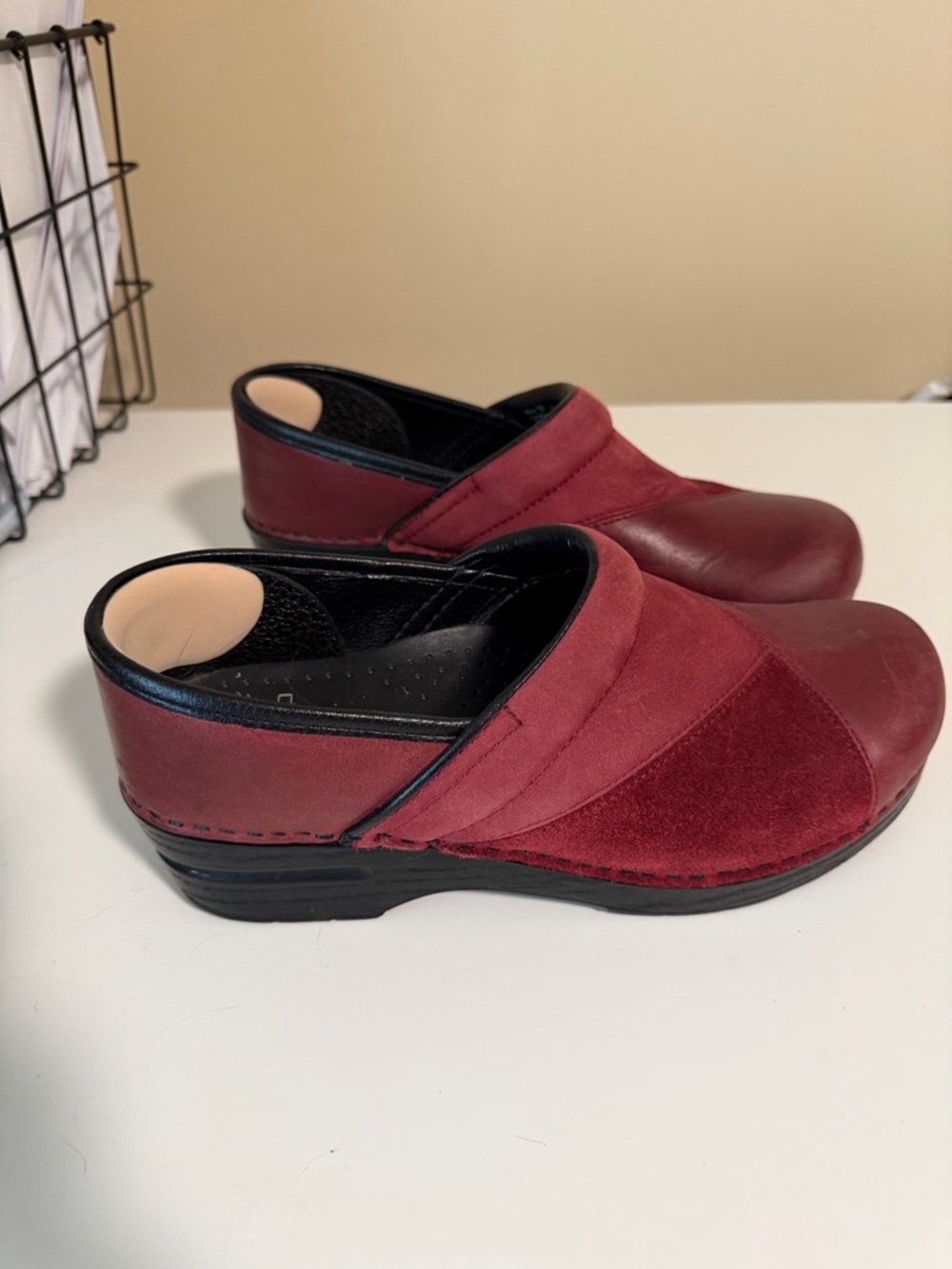 Dansko Suede Patchwork Clogs size 39